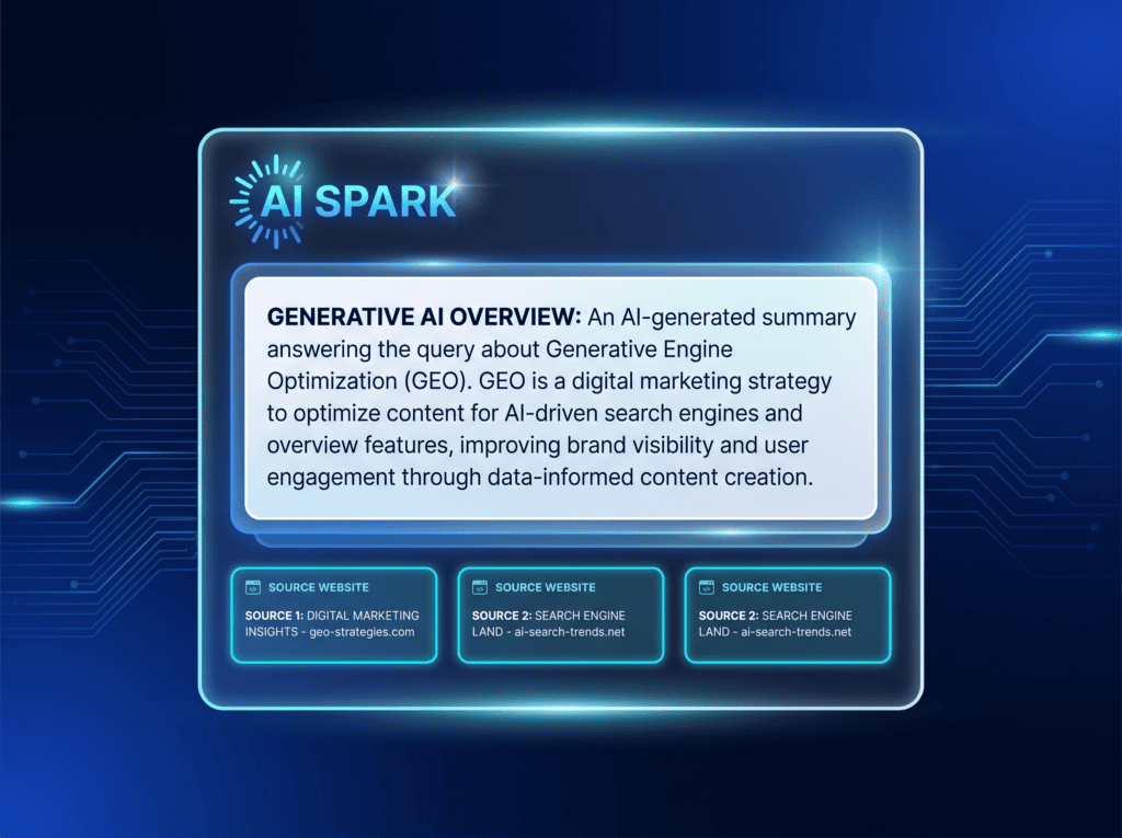 Generative Engine Optimization and AI Overviews concept